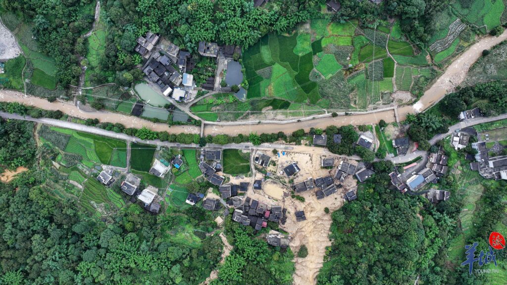 The aftermath of the 15 June 2025 landslide at Zhonghe village in western Guangdong province, China.
