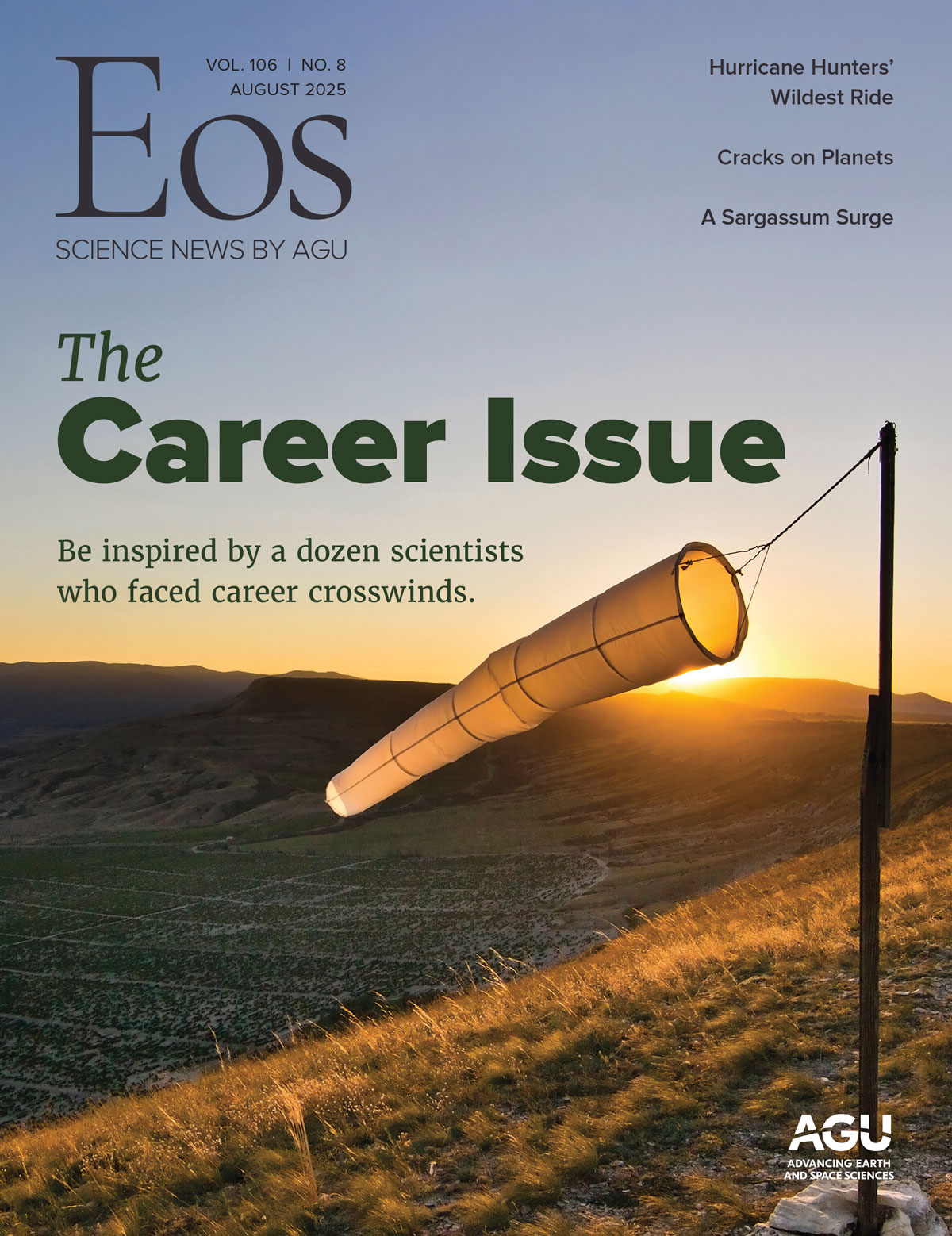 Cover of the August 2025 issue of Eos