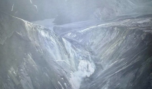The aftermath of the landslide dam breach at Matai'an in Taiwan.