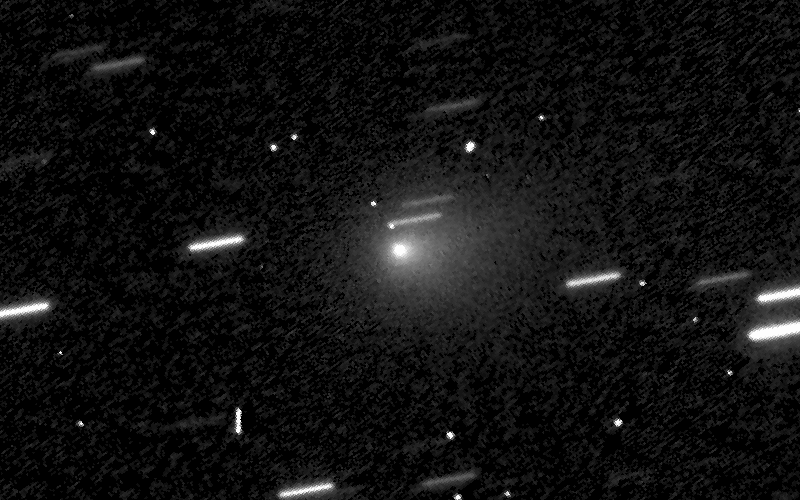 A 4-frame gif of 3I/ATLAS as it moves through the solar system.