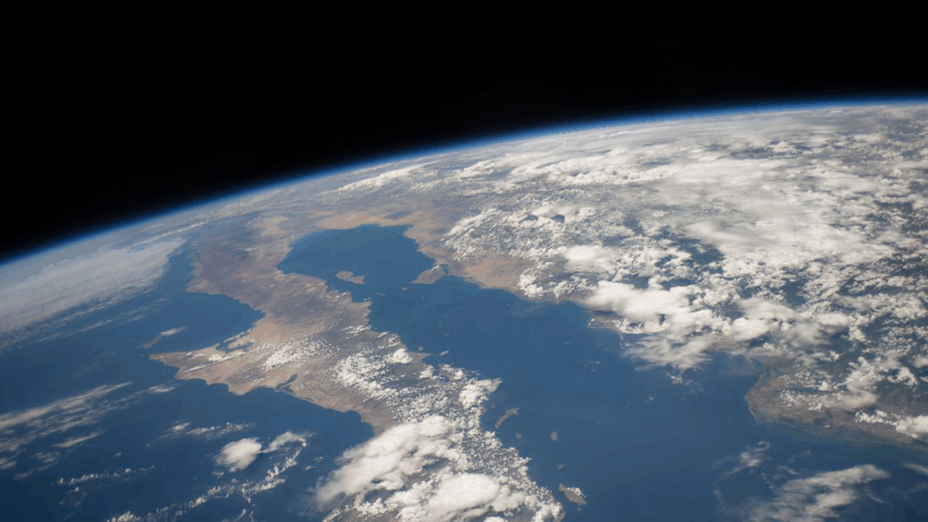 Photo of Earth from afar.