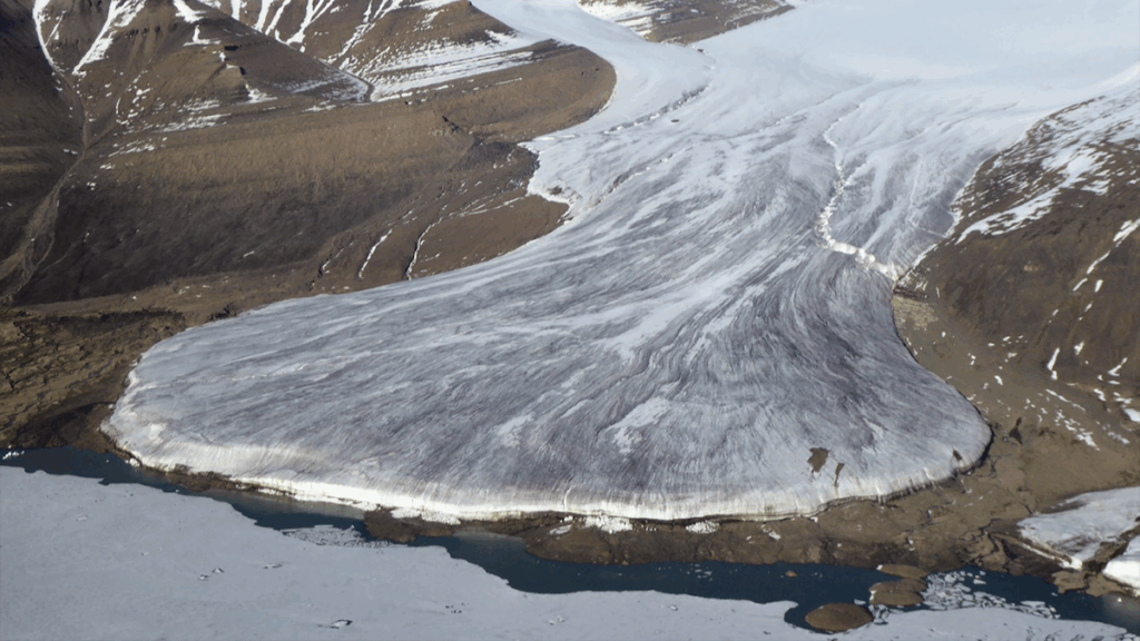 Photo of a glacier.