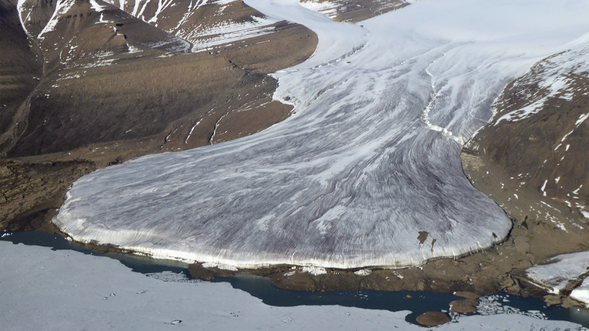 Photo of a glacier.