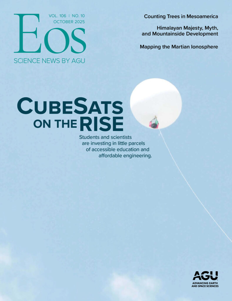 Cover of the October 2025 issue of Eos