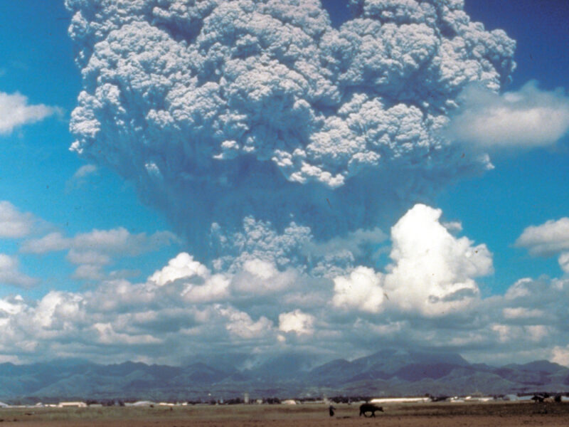 Volcanic Eruptions in One Hemisphere Linked to Floods in the Opposite One