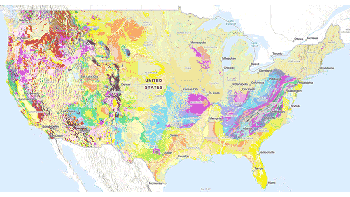 Animation of the Cooperative National Geologic Map from the USGS
