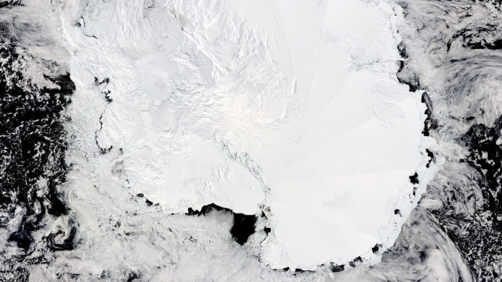 Satellite image of Antarctica