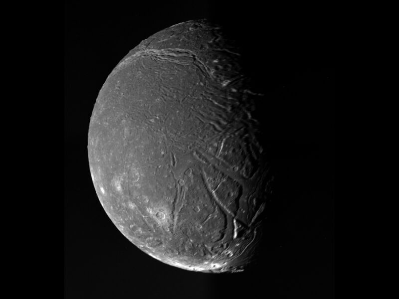 Tiny Uranian Moon Likely Had a Massive Subsurface Ocean