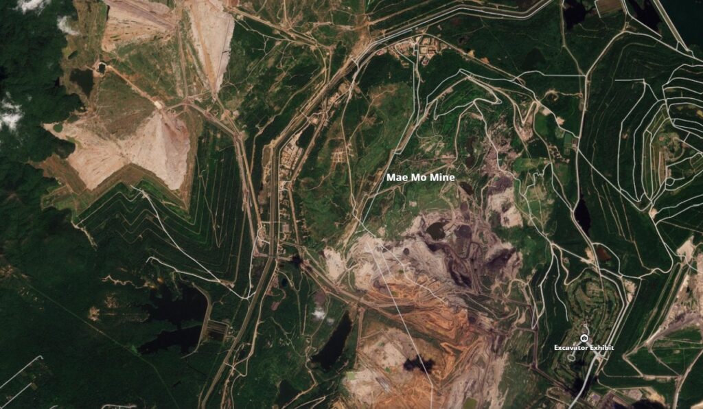 The site of the 4 November 2025 landslide at Mae Moh Mine in Thailand. 