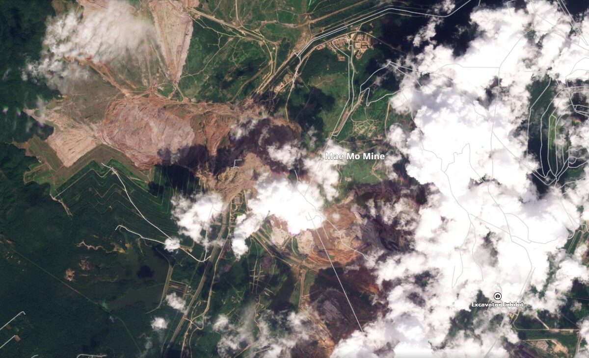 The aftermath of the 4 November 2025 landslide at Mae Moh Mine in Thailand.