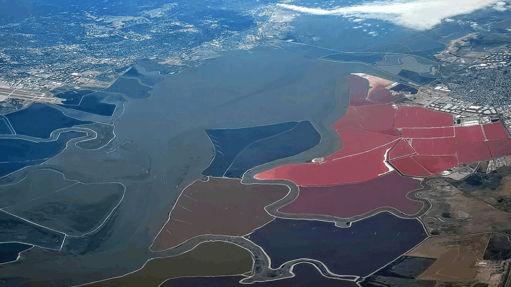 Aerial photo of San Francisco Bay.