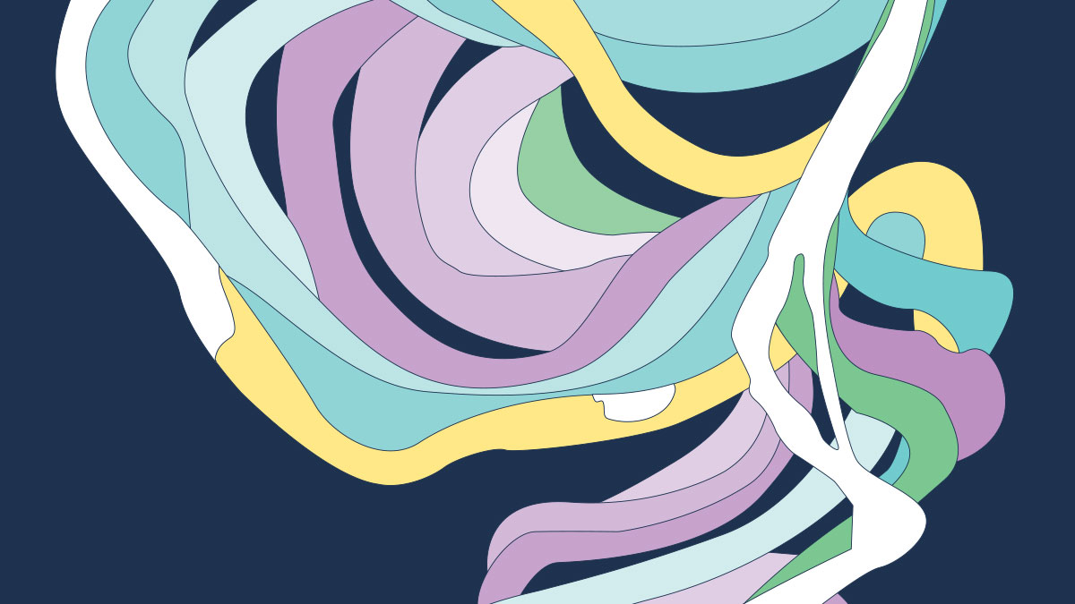 Design and illustrations by Mary Heinrichs, after Harold Fisk’s meander maps of the Mississippi River.