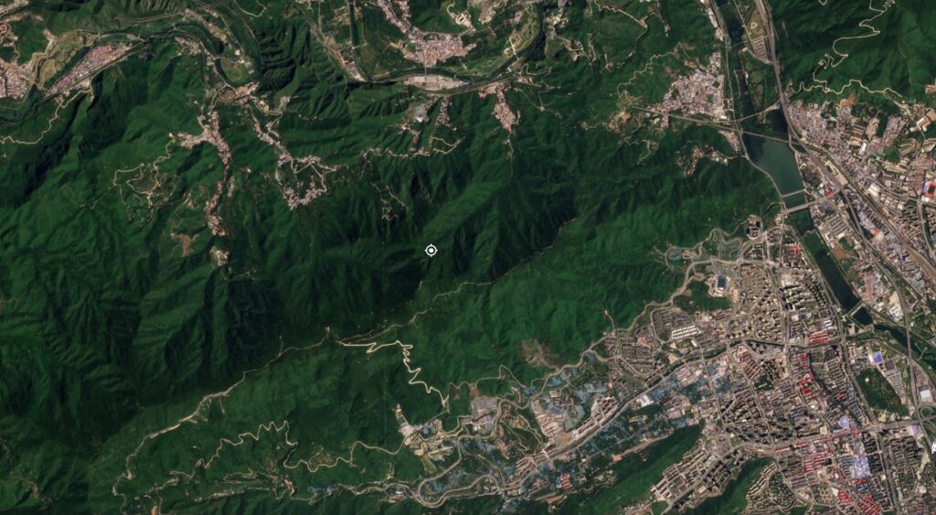 Satellite image of a part of northern China before Typhoon Doksuri. 