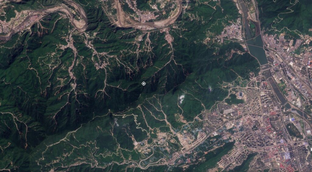Satellite image of a part of northern China after Typhoon Doksuri.