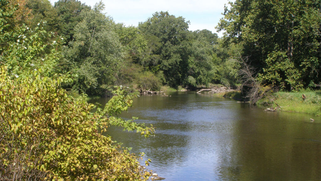 The Tippecanoe River in Indiana.