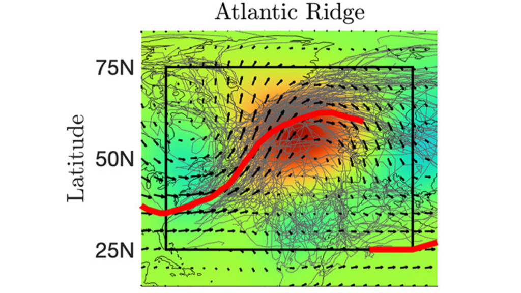 Map of a cyclone track.