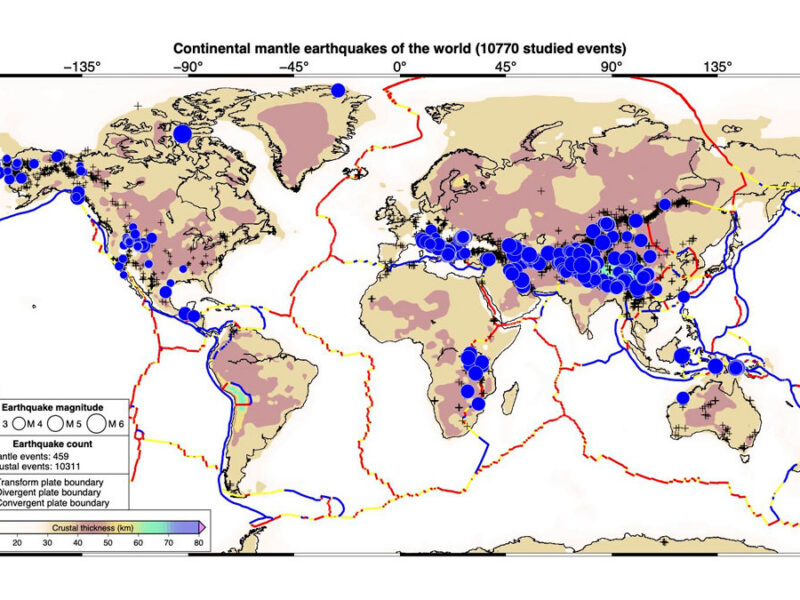 Scientists Create the First Map of Deep Earthquakes Beneath Continents