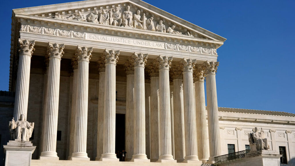 The U.S. Supreme Court building is seen during the daytime.
