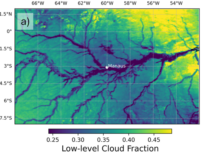 Amazon River Breezes Mimic Pollution in Clouds