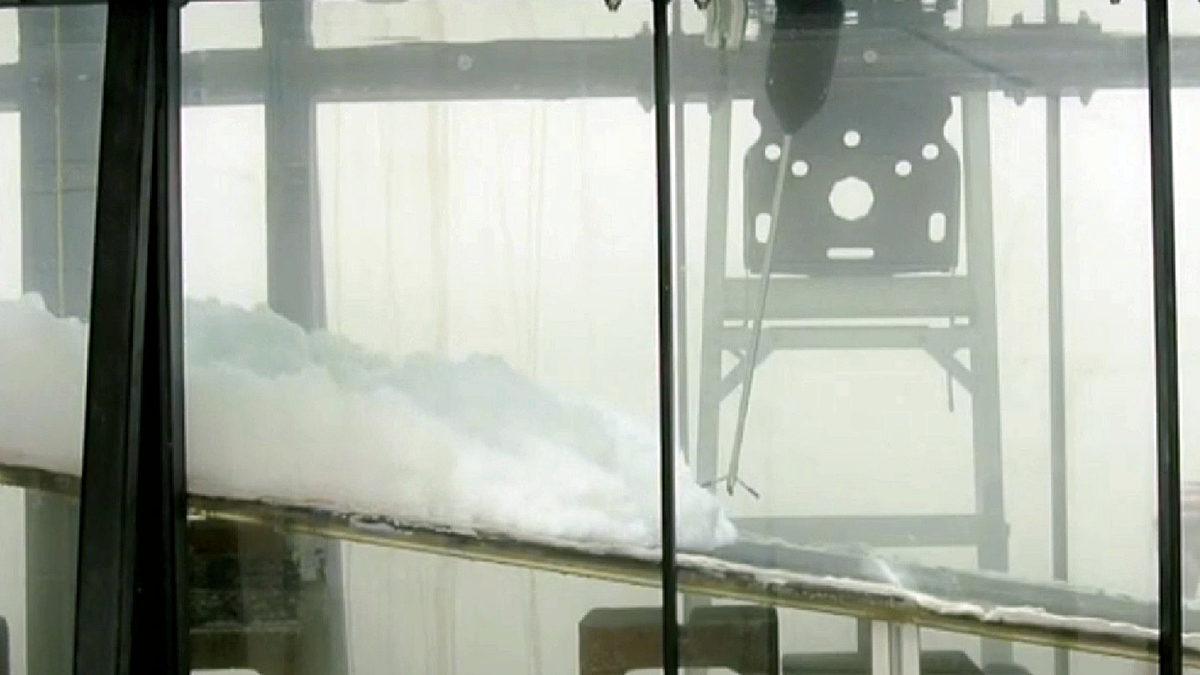 Photo of the experimental flume used in the study.