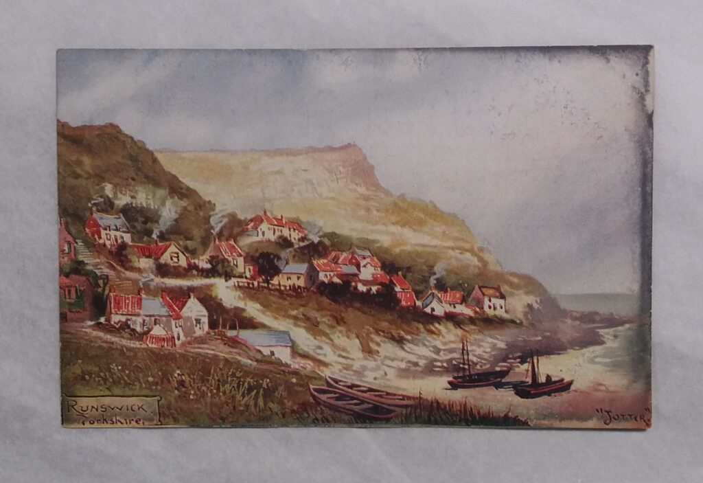 Landslides in Art Part 36:  The Great Landslide of 1664 of Runswick Bay on The day Village That Slipped into the Sea by “Jotter”