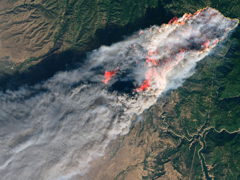 Weather Radar Data Reveal the Dynamics of Rapidly Spreading Wildfires