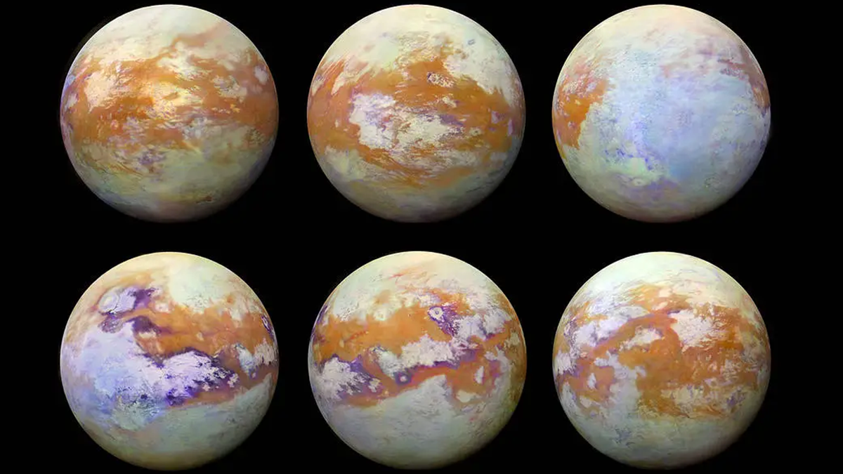 Six different sides of Titan.