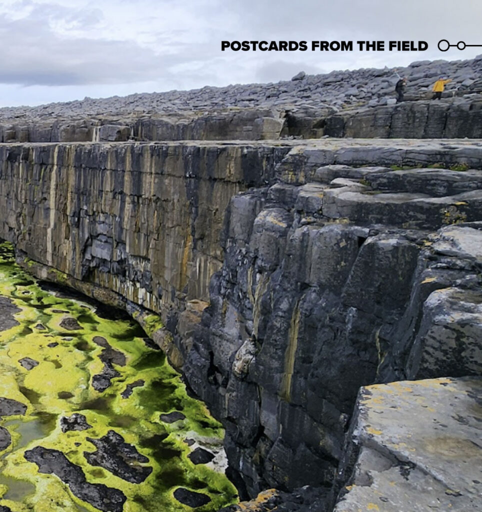 20-meter-high limestone cliffs on Inishmaan Island, Ireland