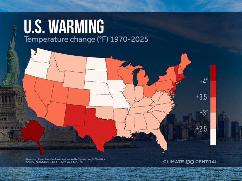 Temperatures in Nearly All Major U.S. Cities Have Warmed Since First Earth Day