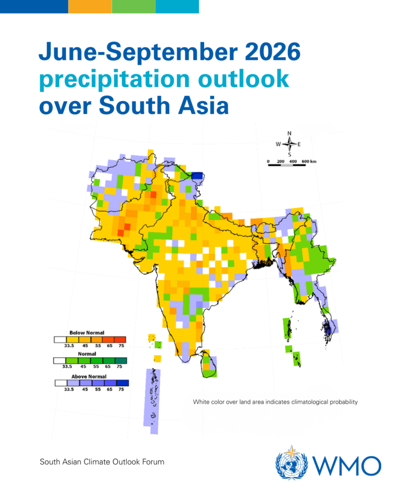 The WMO 2026 South Asia monsoon forecast.