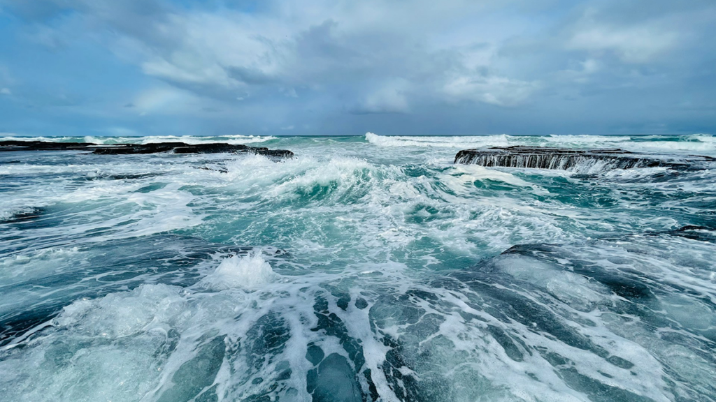 Photo of ocean waves.