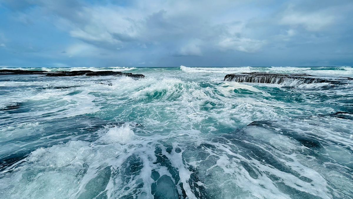 Photo of ocean waves.