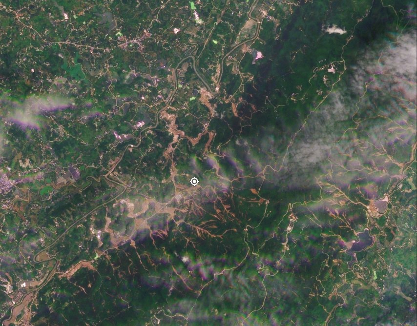 Satellite image of the aftermath of the 26 May 2026 landslides in Yongchuan District, Chongqing.