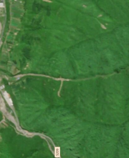 Sentinel image of the probable location of the 7 July 2026 landslide at Nanhe in Gansu, China. 