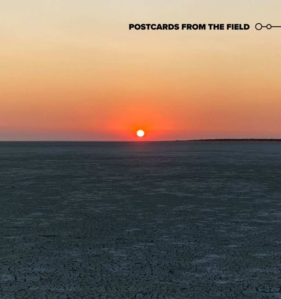 Sunrise in Etosha Pan, Namibia