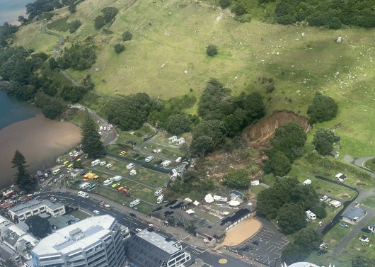 The 22 January 2026 landslide at Mount Maunganui in New Zealand. Image from the TCC external review.