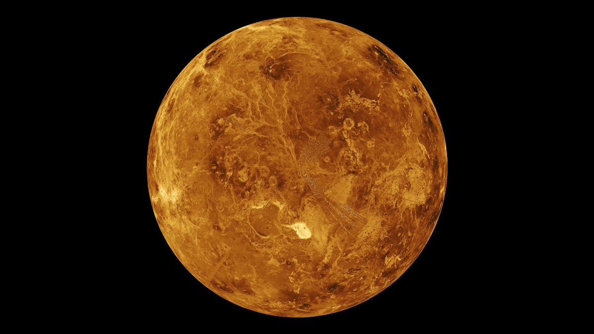 Venus, looking very orange.